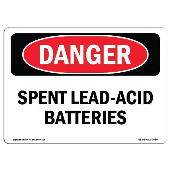 Safety Sign, OSHA Danger, 10